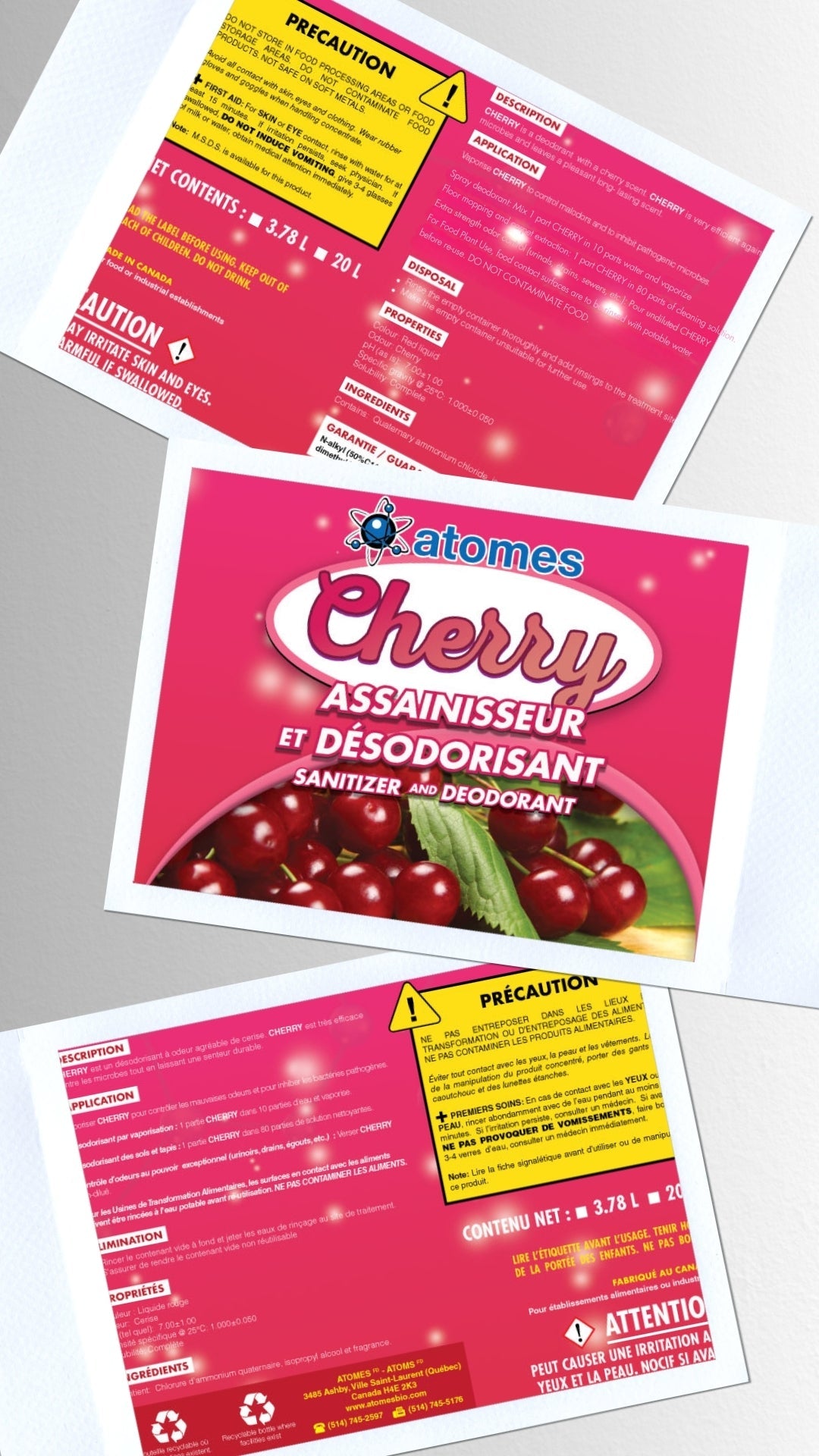 CHERRY - Nettoyant germicide assainissant et déodorant