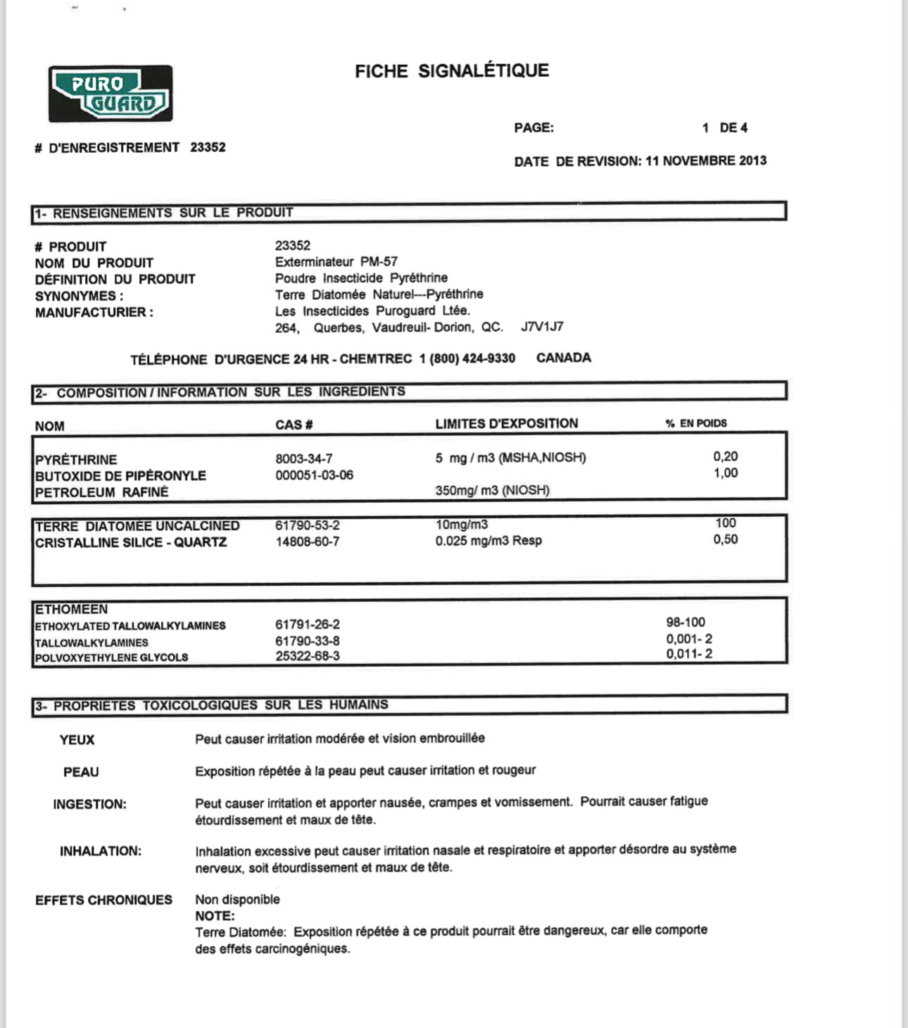 L'EXTERMINATEUR PM-57 - Insecticide Professionnel Prêt à l'emploi, Intérieur & Extérieur, Poudre 200g