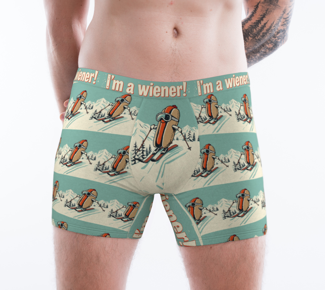 Boxers avec le motif « Je suis une saucisse ! »