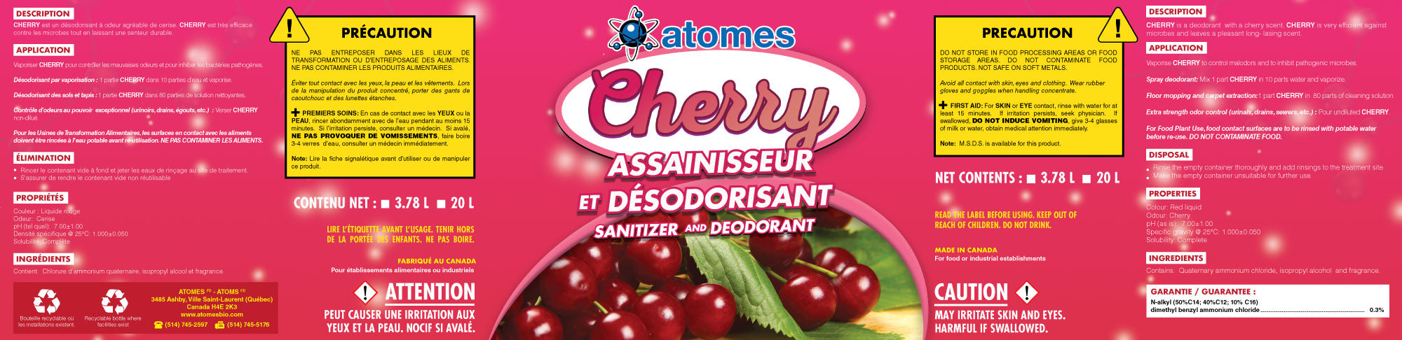 CHERRY - Nettoyant germicide assainissant et déodorant