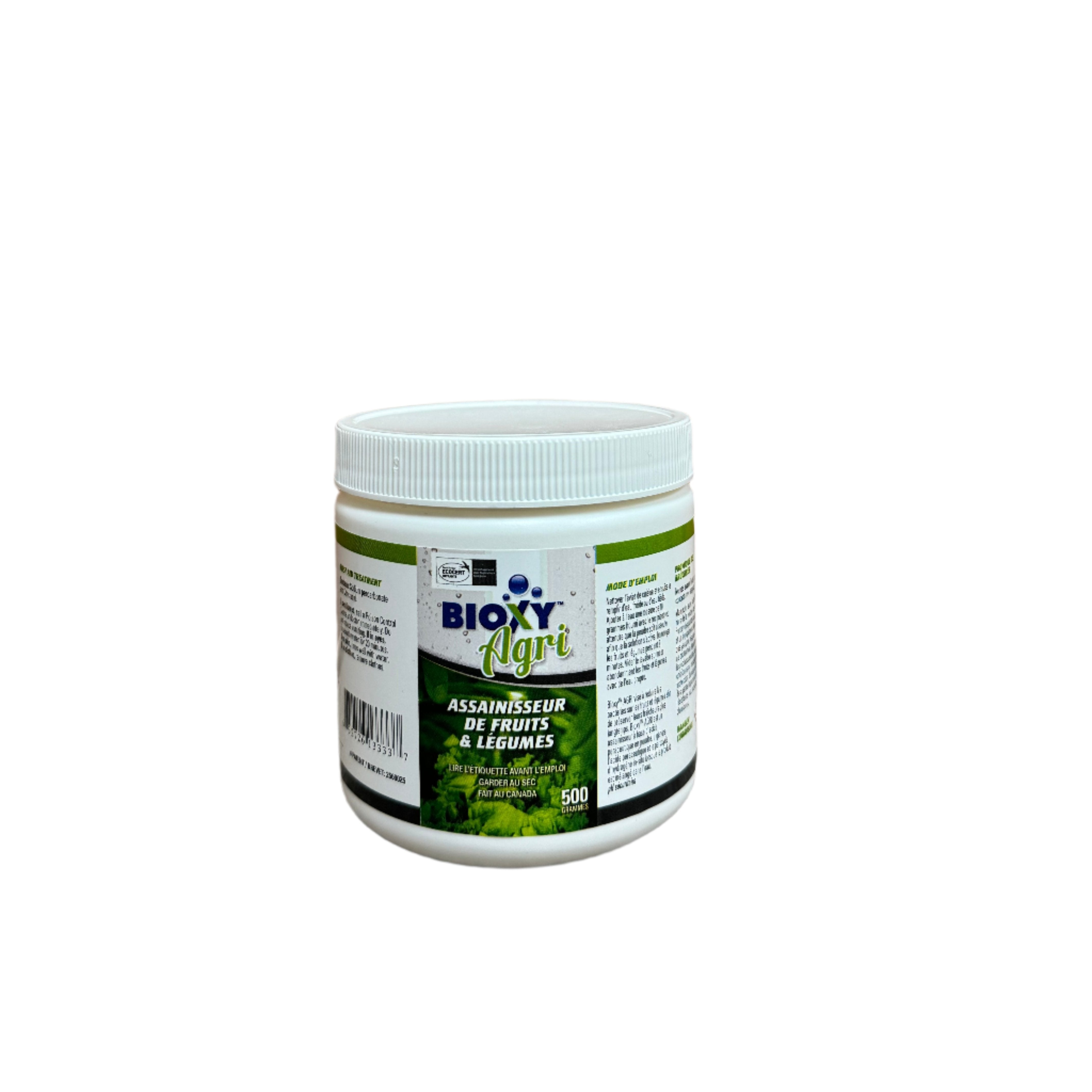 BIOXY AGRI - Désinfectant pour Fruits et Légumes, Breveté, Acide Peracétique en Poudre, Biologique, Approuvé Ecocert, 500g