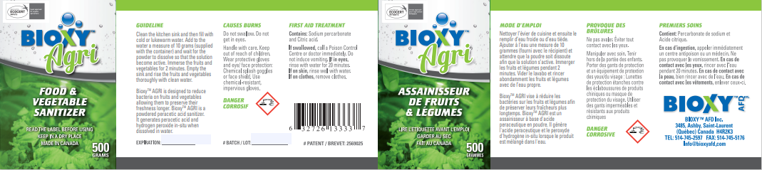 BIOXY AGRI - Désinfectant pour Fruits et Légumes, Breveté, Acide Peracétique en Poudre, Biologique, Approuvé Ecocert, 500g