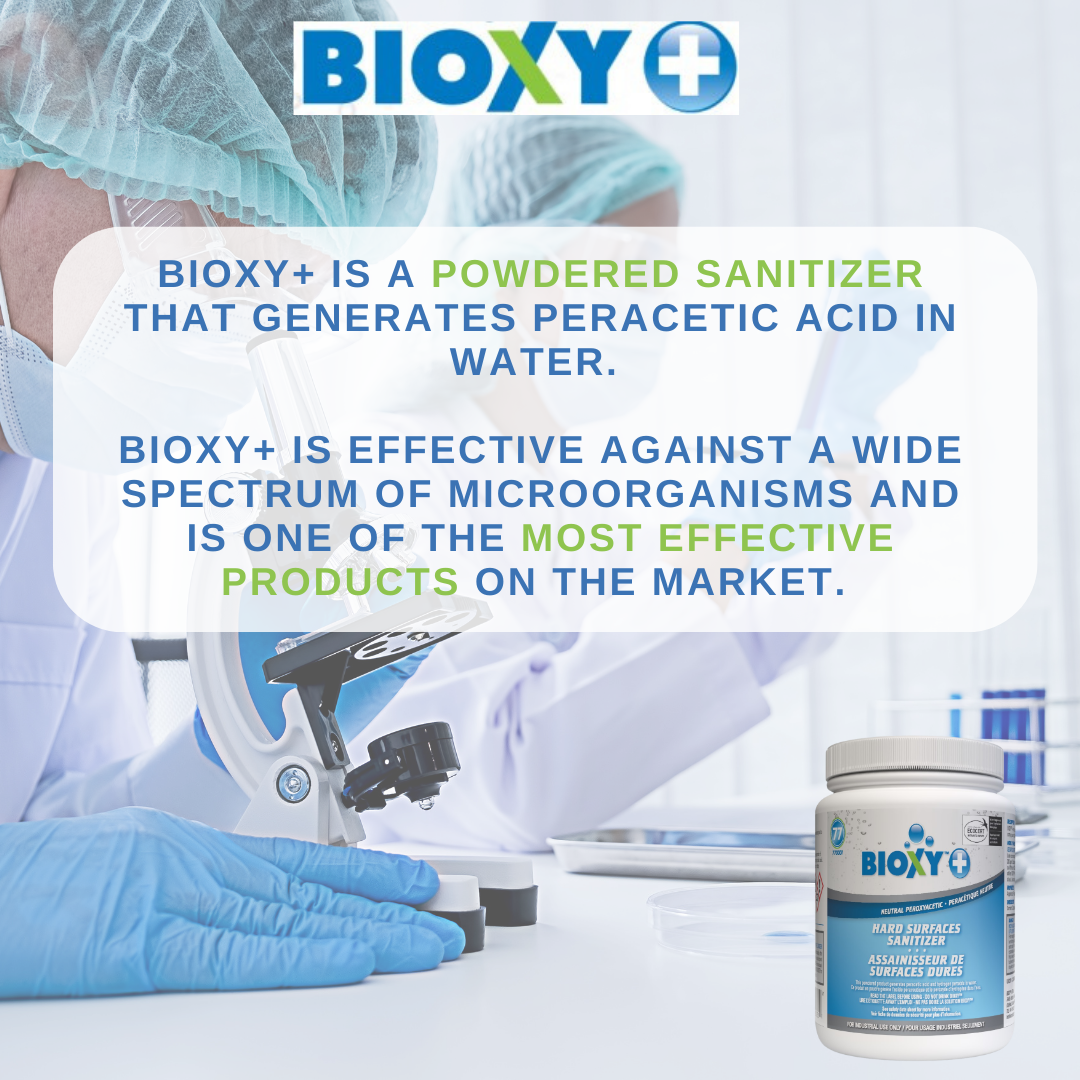 BIOXY PLUS - Désinfectant de surface, acide peracétique, breveté, poudre