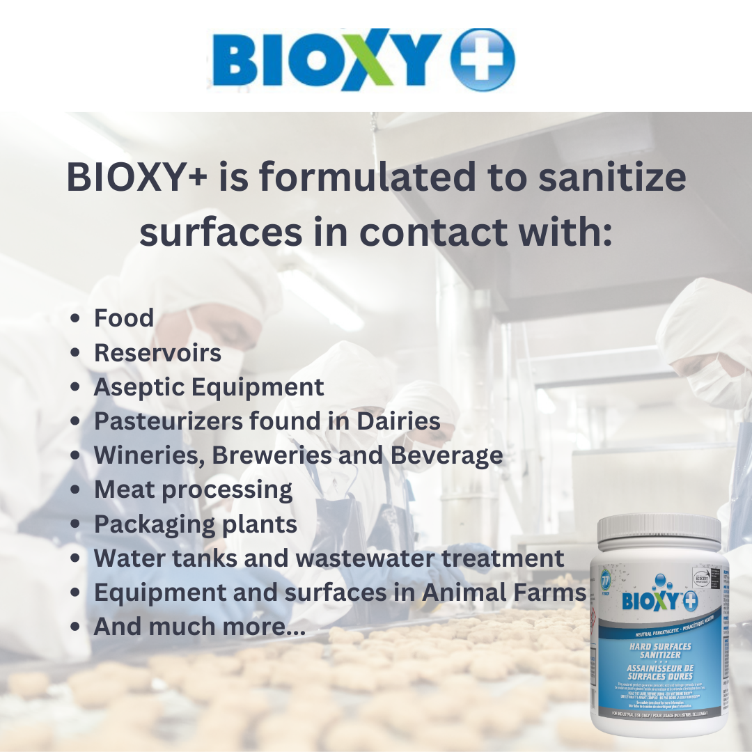 BIOXY PLUS - Désinfectant de surface, acide peracétique, breveté, poudre