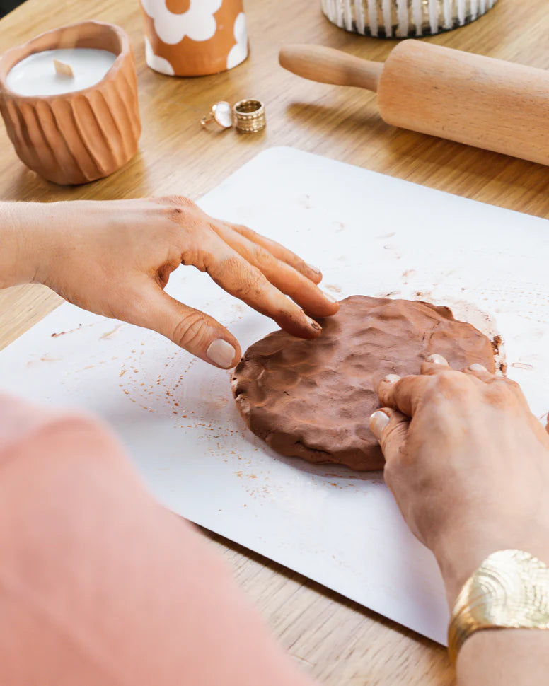 Ensemble de fabrication de bougies avec argile naturelle