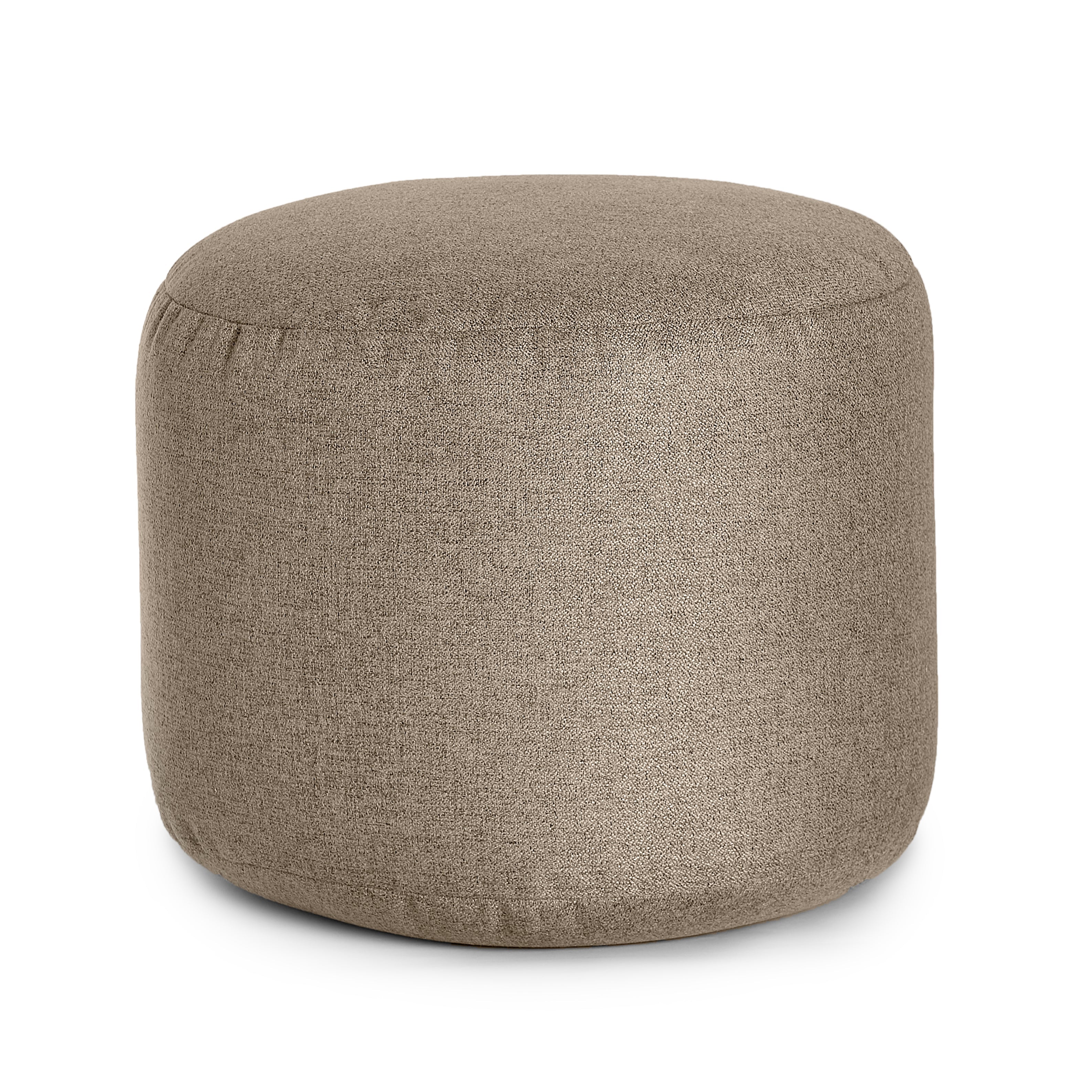 Pouf Repose-Pieds Rond - Sepia