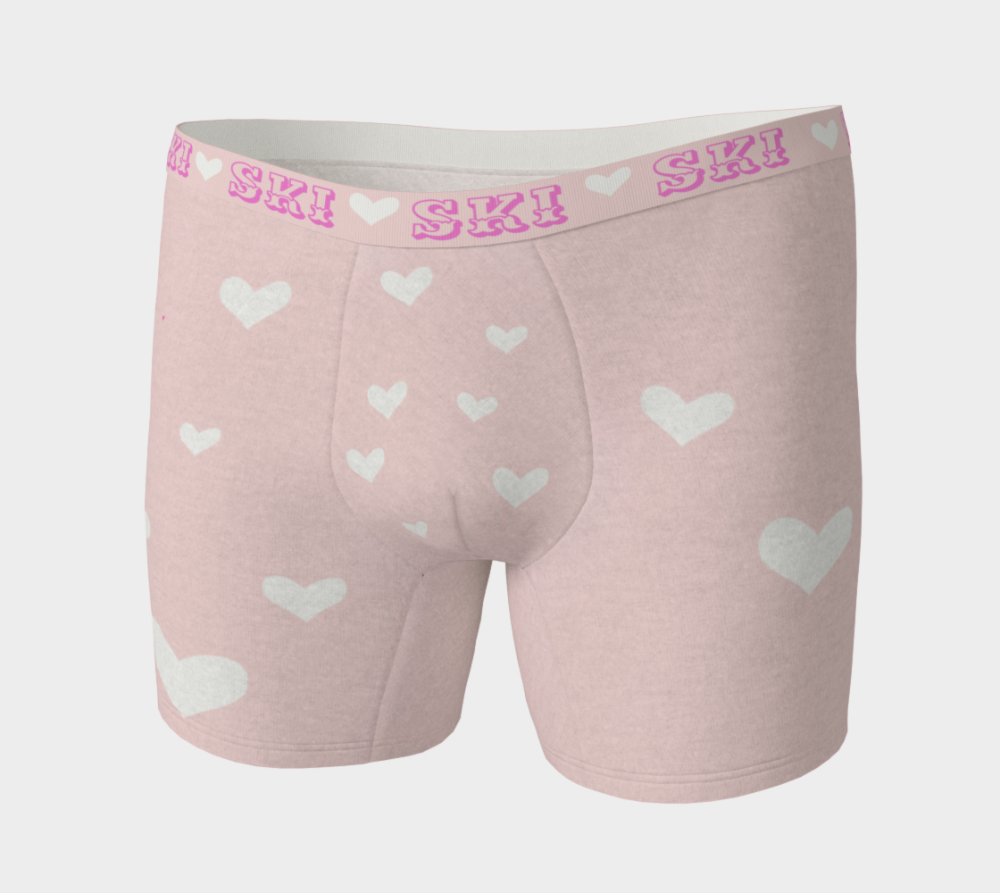 Boxer en ski rose doux et stylé