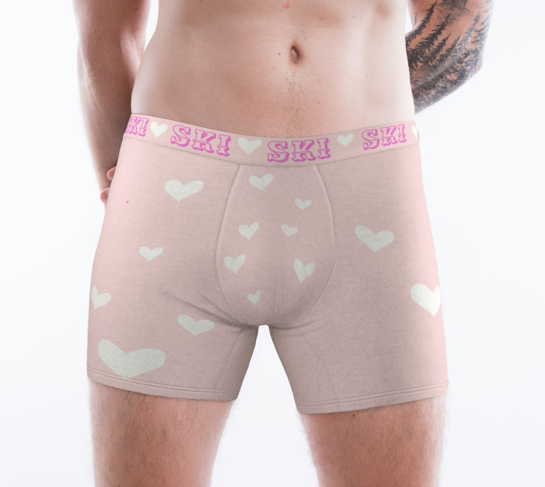 Boxer en ski rose doux et stylé