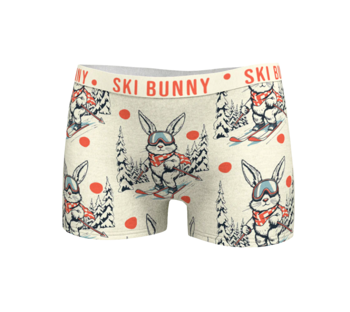 Boxer pour garçon avec motif ski Bunny